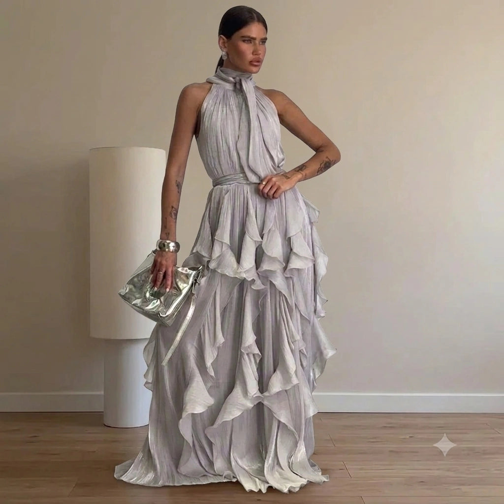 Cascade Ruffle Gown