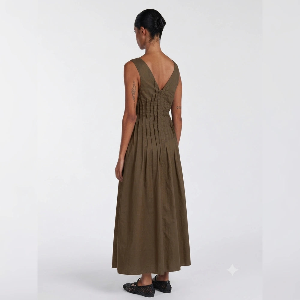 Pintuck Cotton Maxi