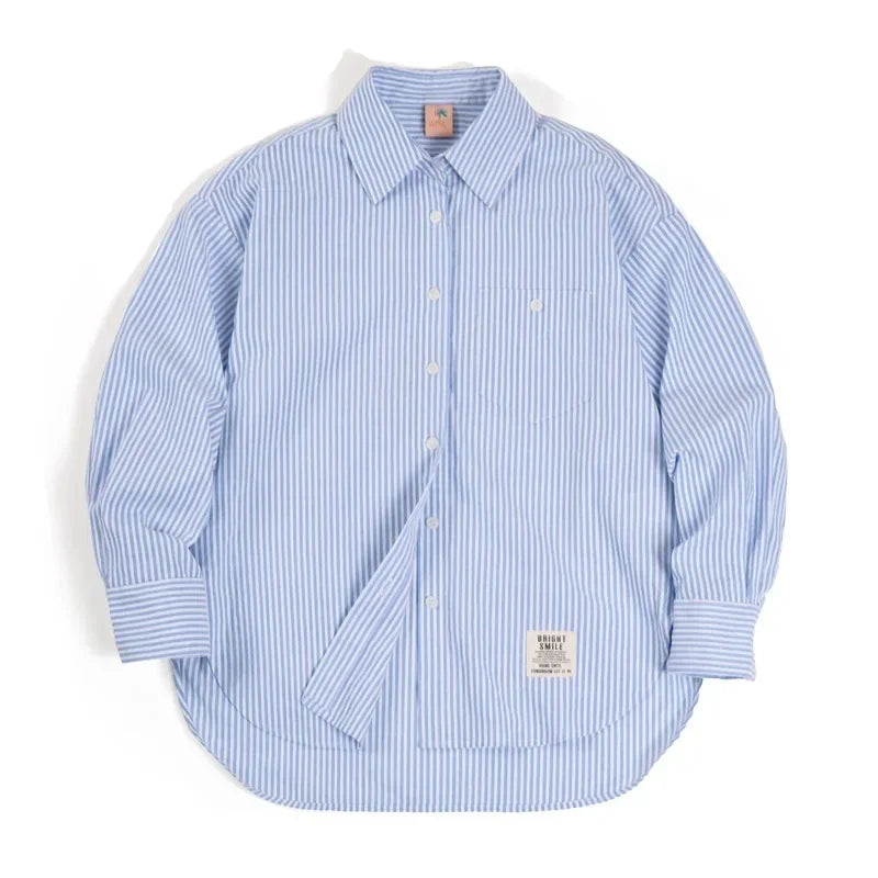 Oversized Stripe Poplin Shirt