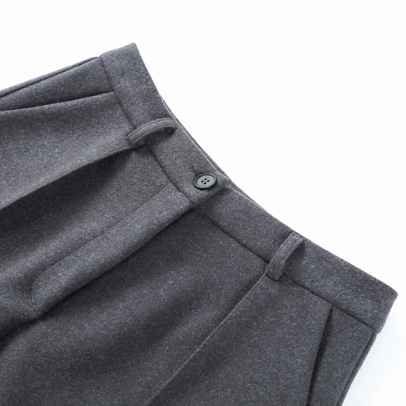Wrap-Front Wool Suit Set