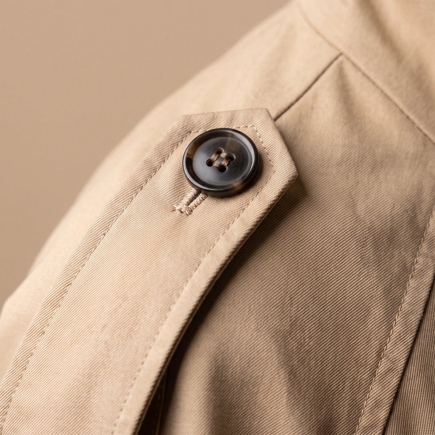 Short Double-Breasted Trench Coat