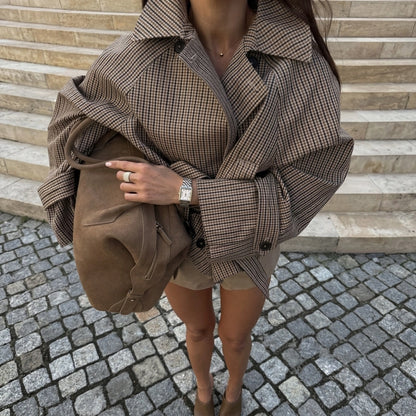 Houndstooth Belted Jacket