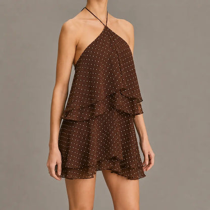 Cafe Dot Halter Mini