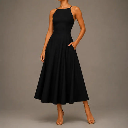 Halter Tie-Back Midi