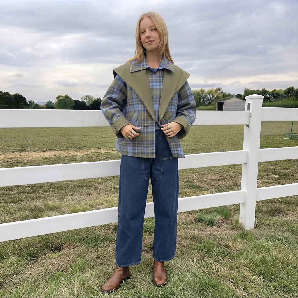 Reversible Plaid Trench