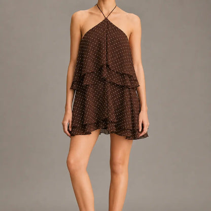 Cafe Dot Halter Mini