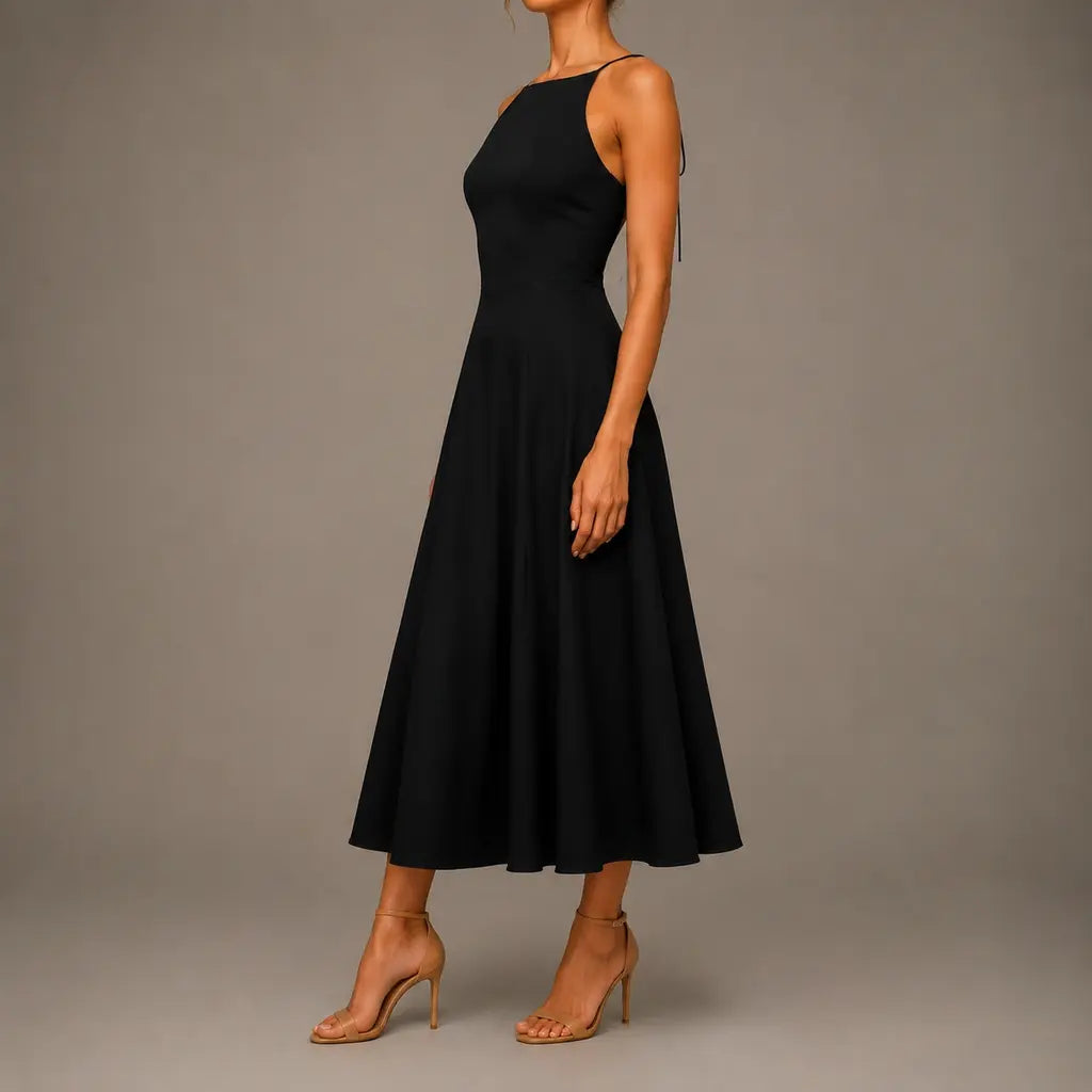 Halter Tie-Back Midi