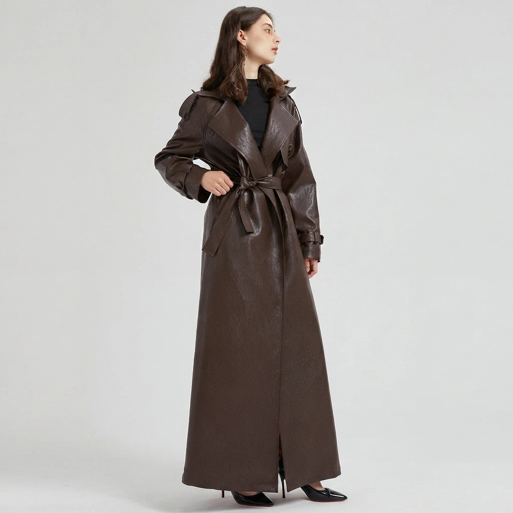 Maxine Leather Trench