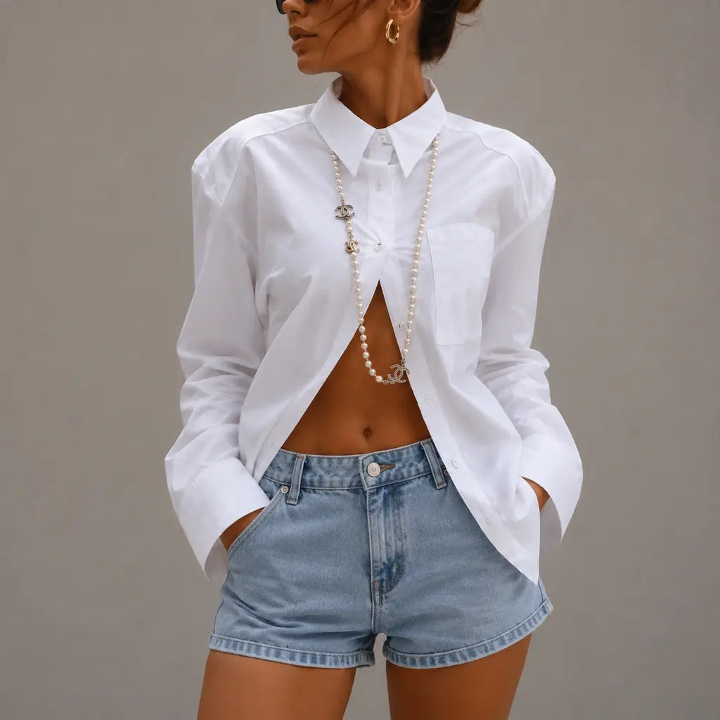 Structured Cutout Shirt