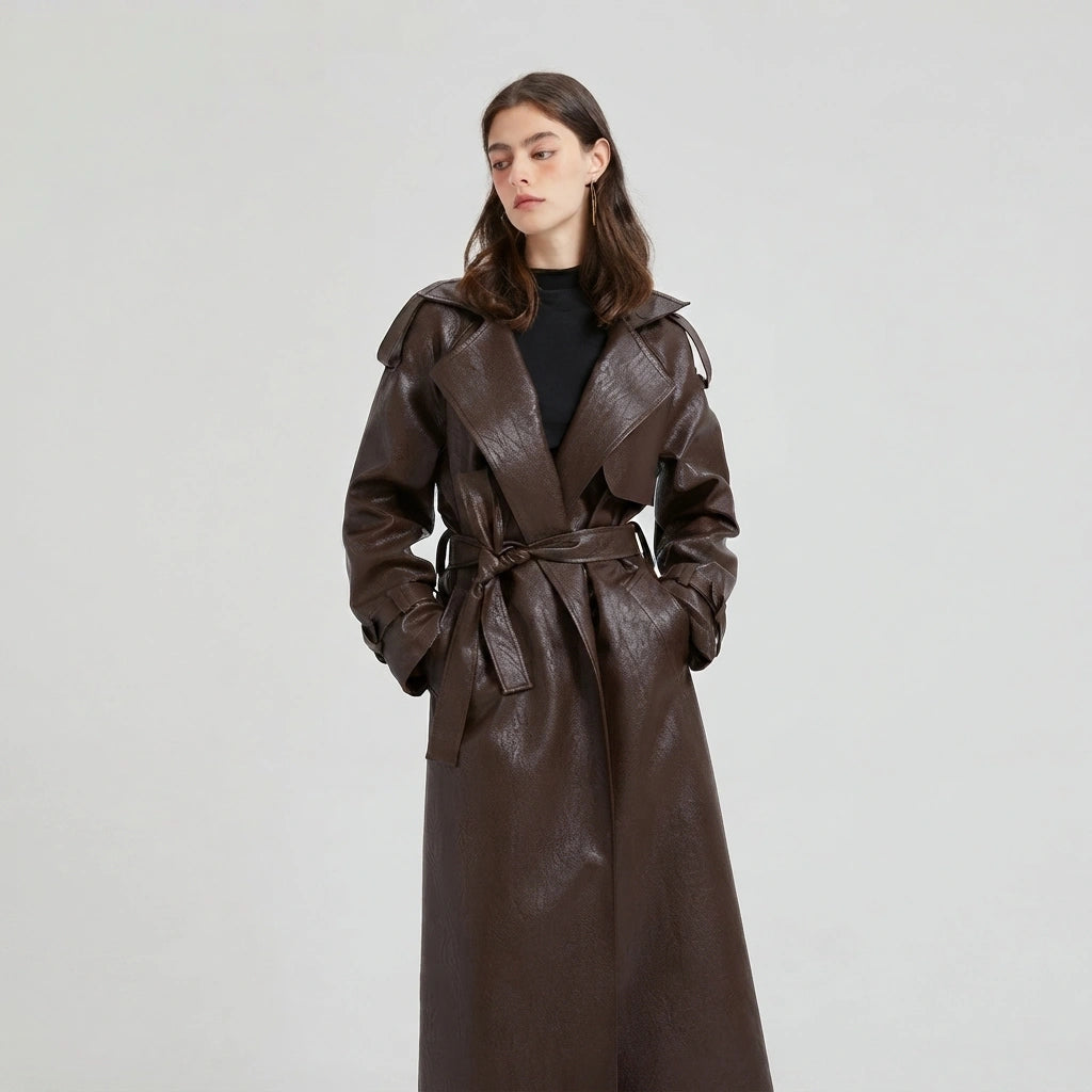Maxine Leather Trench