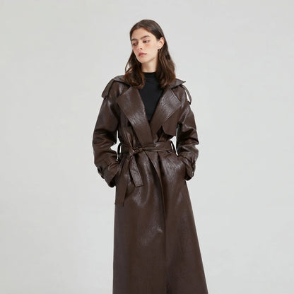 Maxine Leather Trench