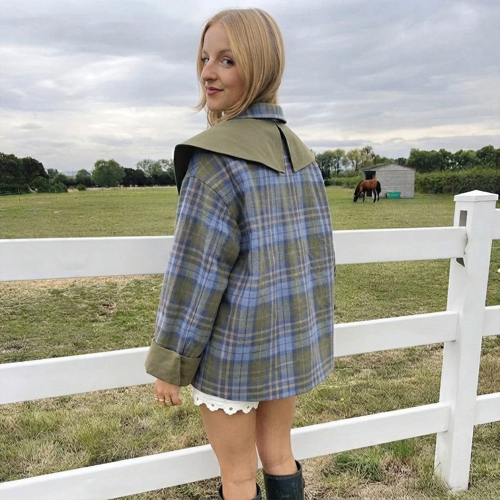 Reversible Plaid Trench