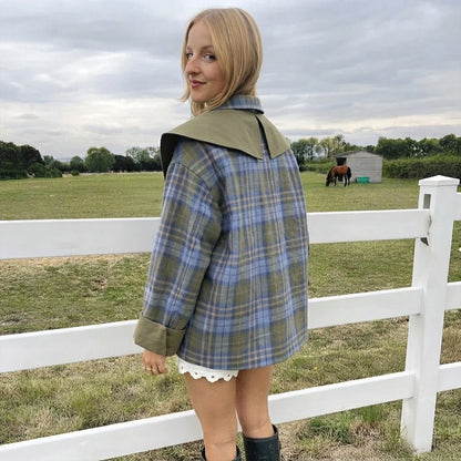 Reversible Plaid Trench