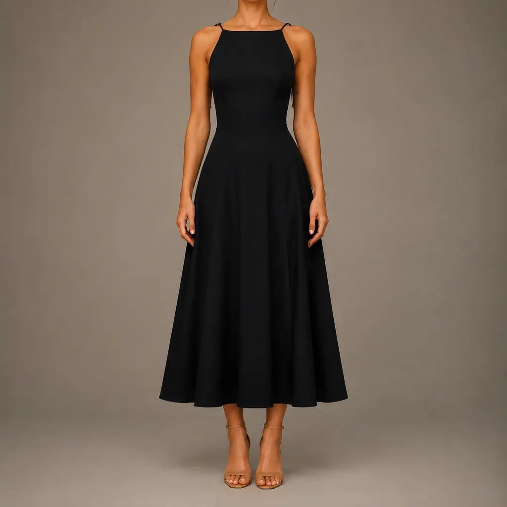 Halter Tie-Back Midi