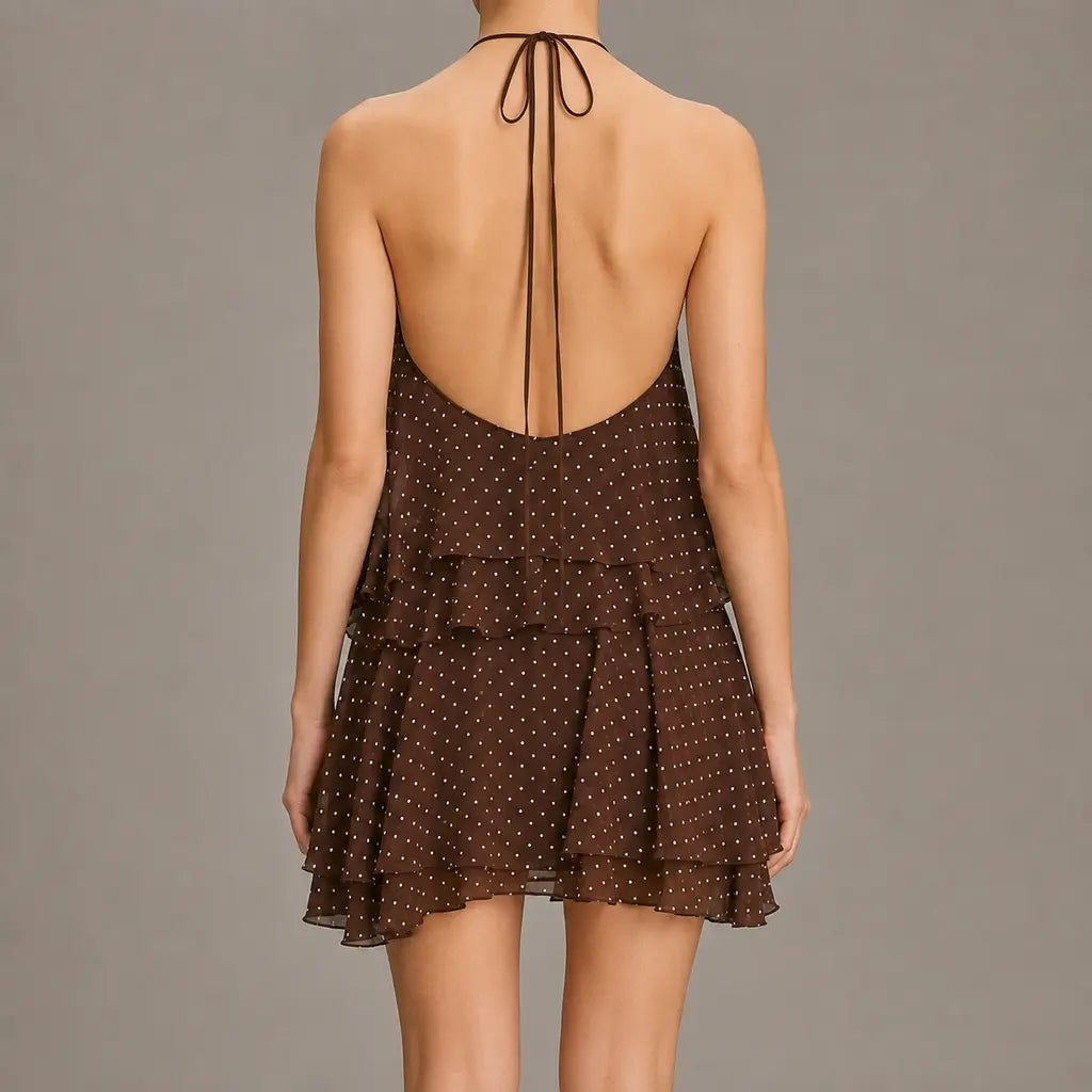 Cafe Dot Halter Mini