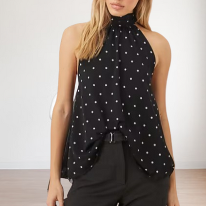 Luna High-Neck Halter Top