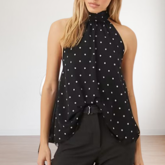 Luna High-Neck Halter Top