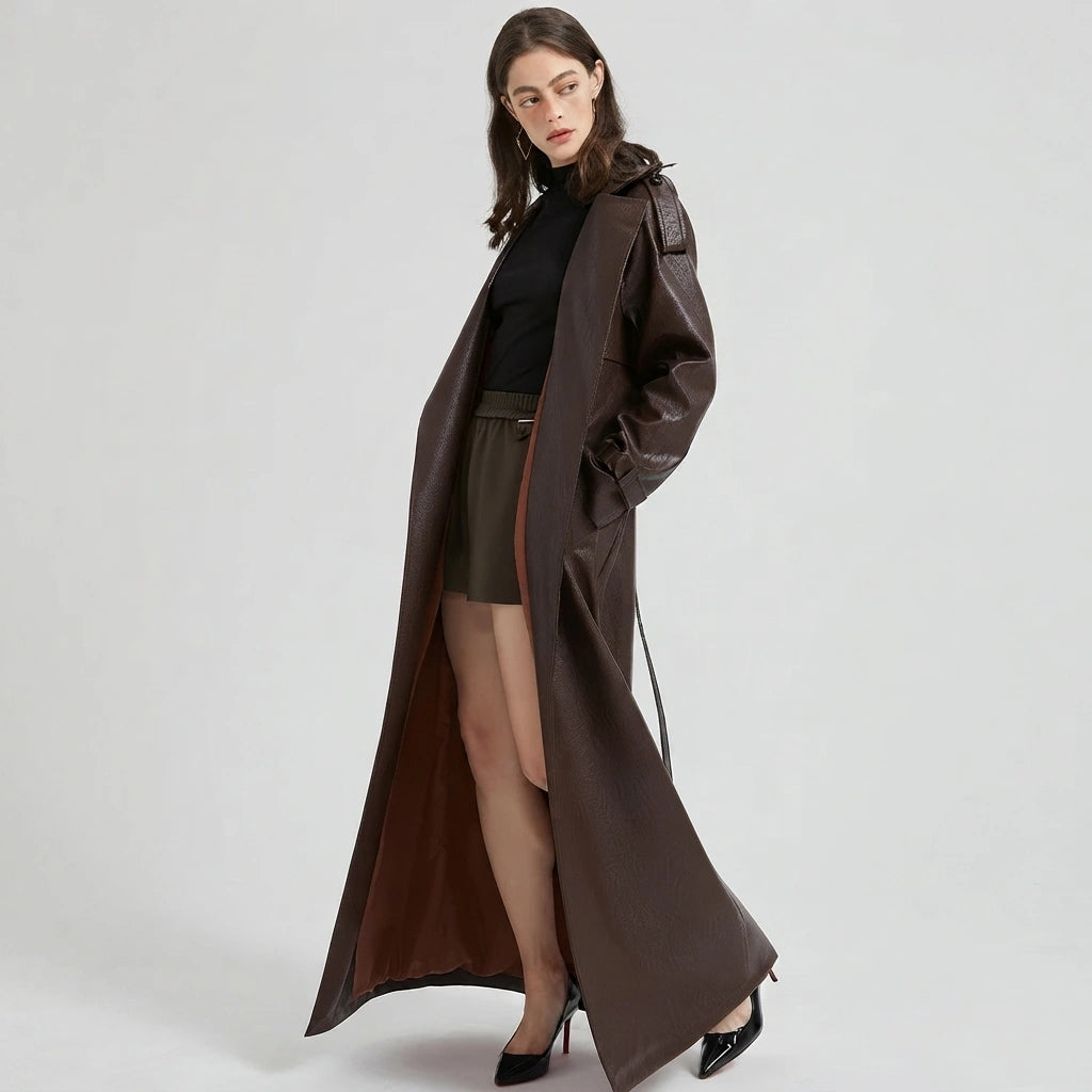 Maxine Leather Trench