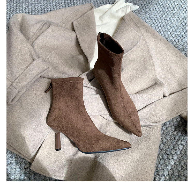Kick Point Suede Booties