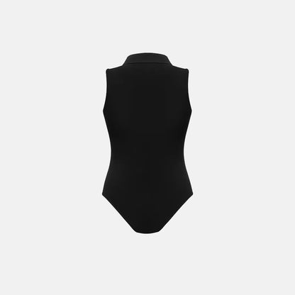 Zipped Polo Bodysuit