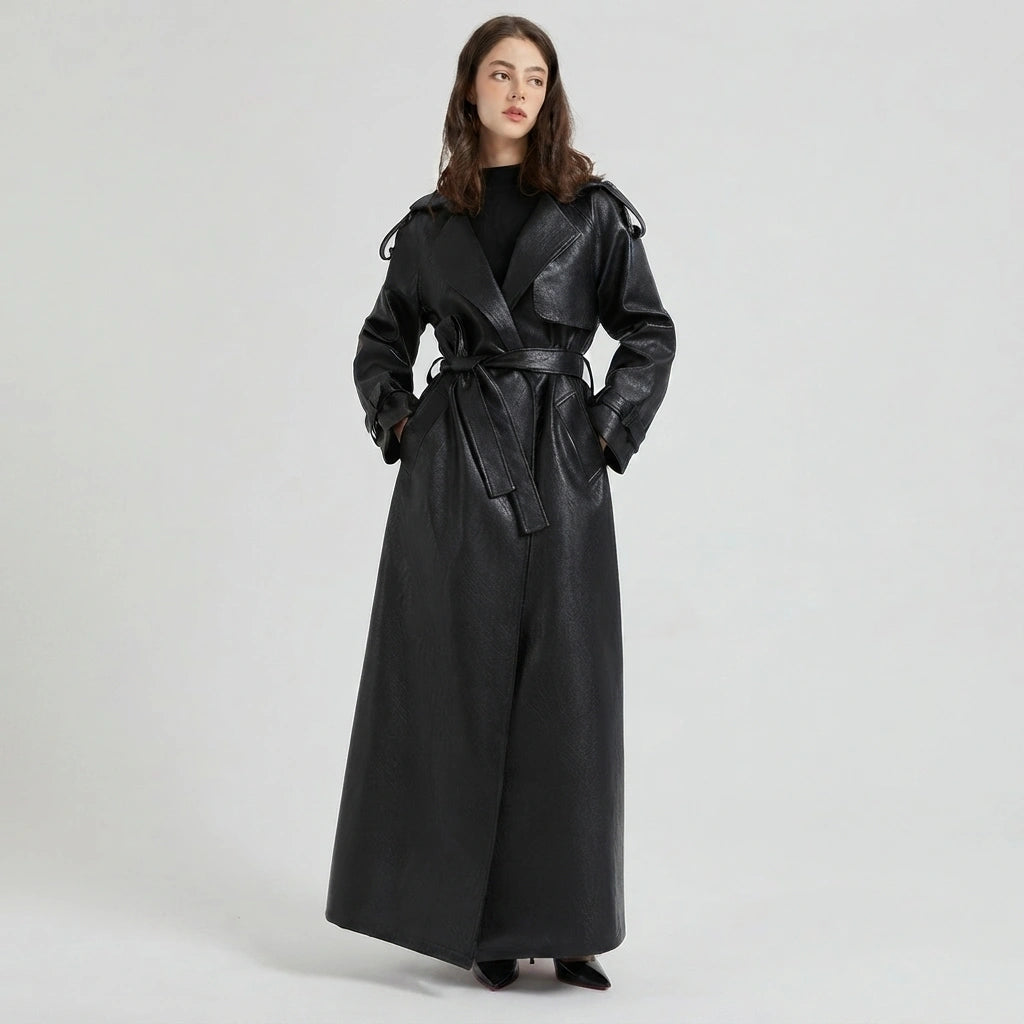 Maxine Leather Trench