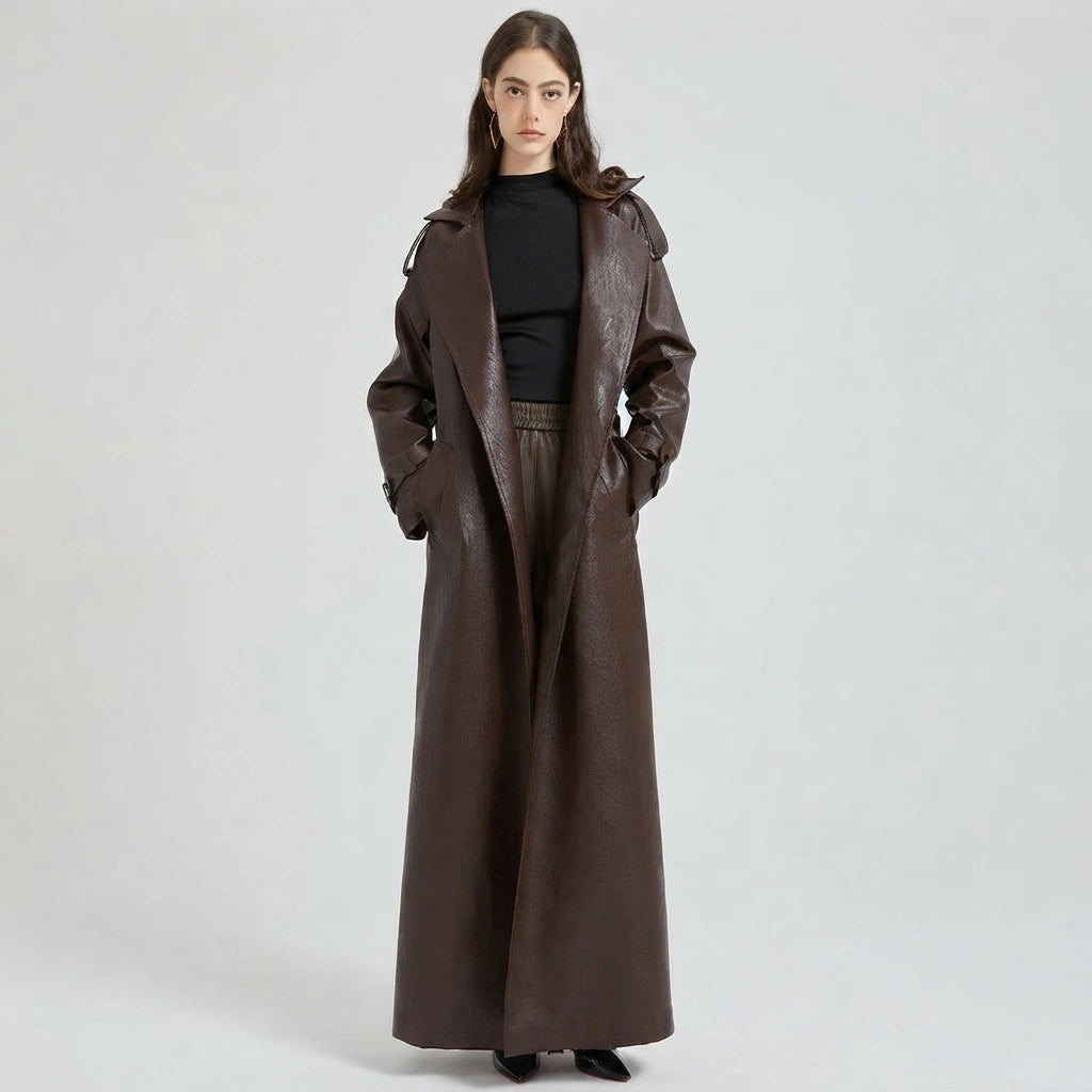 Maxine Leather Trench