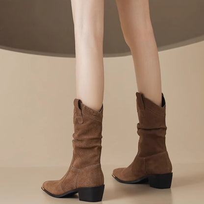 Dust Suede Western Boots