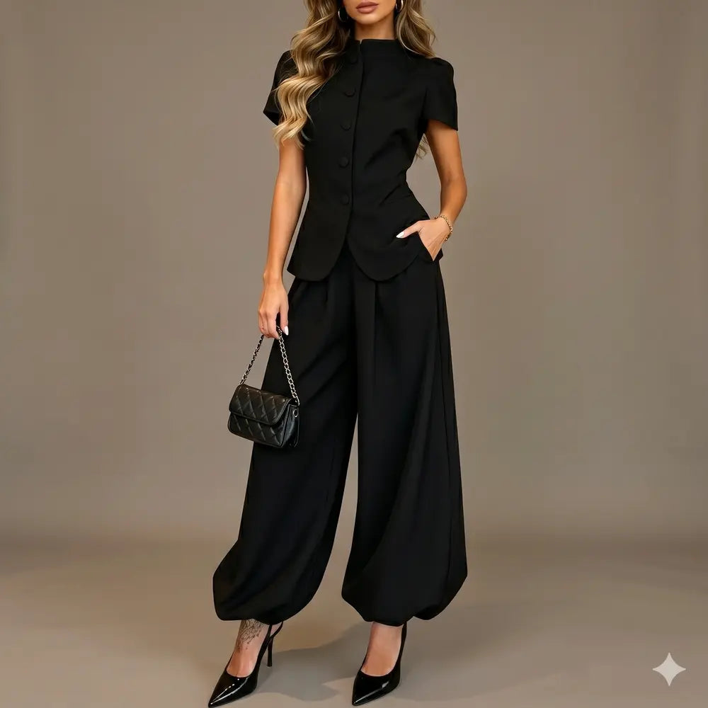 Structured Peplum Tailored Set