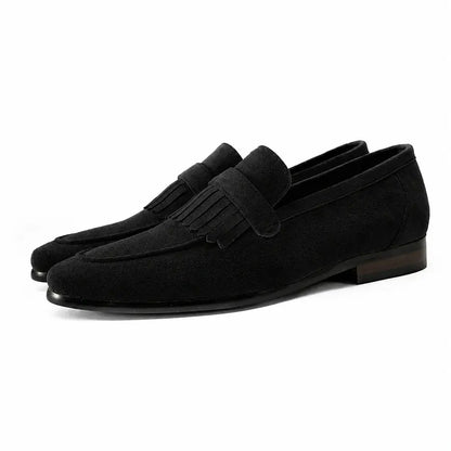Fringe Suede Slip-Ons