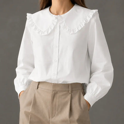 Ruffled Peter Pan Blouse