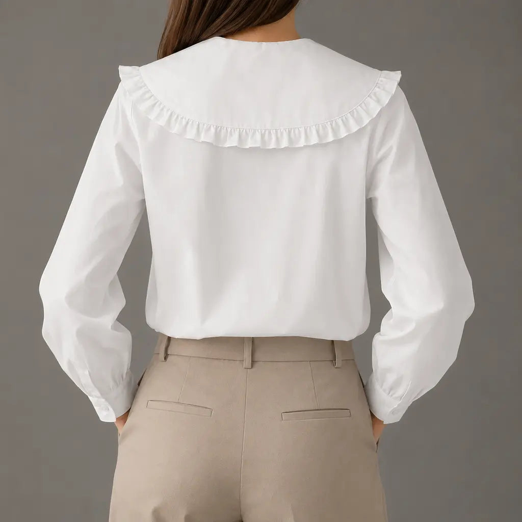 Ruffled Peter Pan Blouse