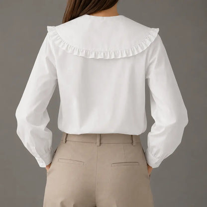 Ruffled Peter Pan Blouse