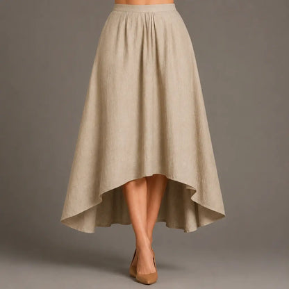 High-Low Linen Midi