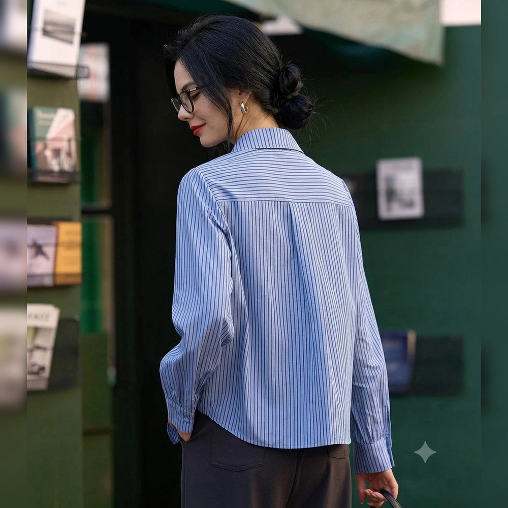 Pinstripe Poet Shirt