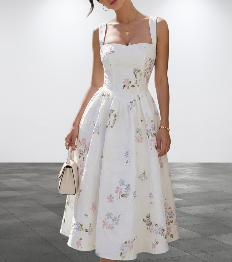 Botanical Corset Midi
