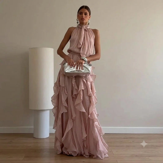 Cascade Ruffle Gown