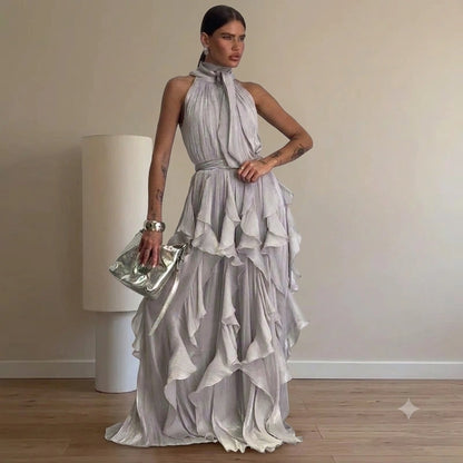 Cascade Ruffle Gown