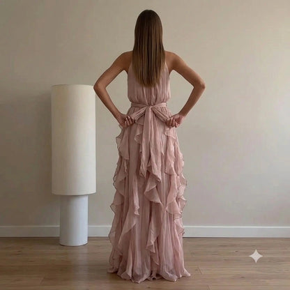 Cascade Ruffle Gown