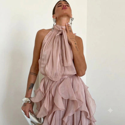 Cascade Ruffle Gown