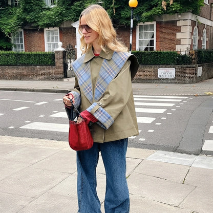 Reversible Plaid Trench