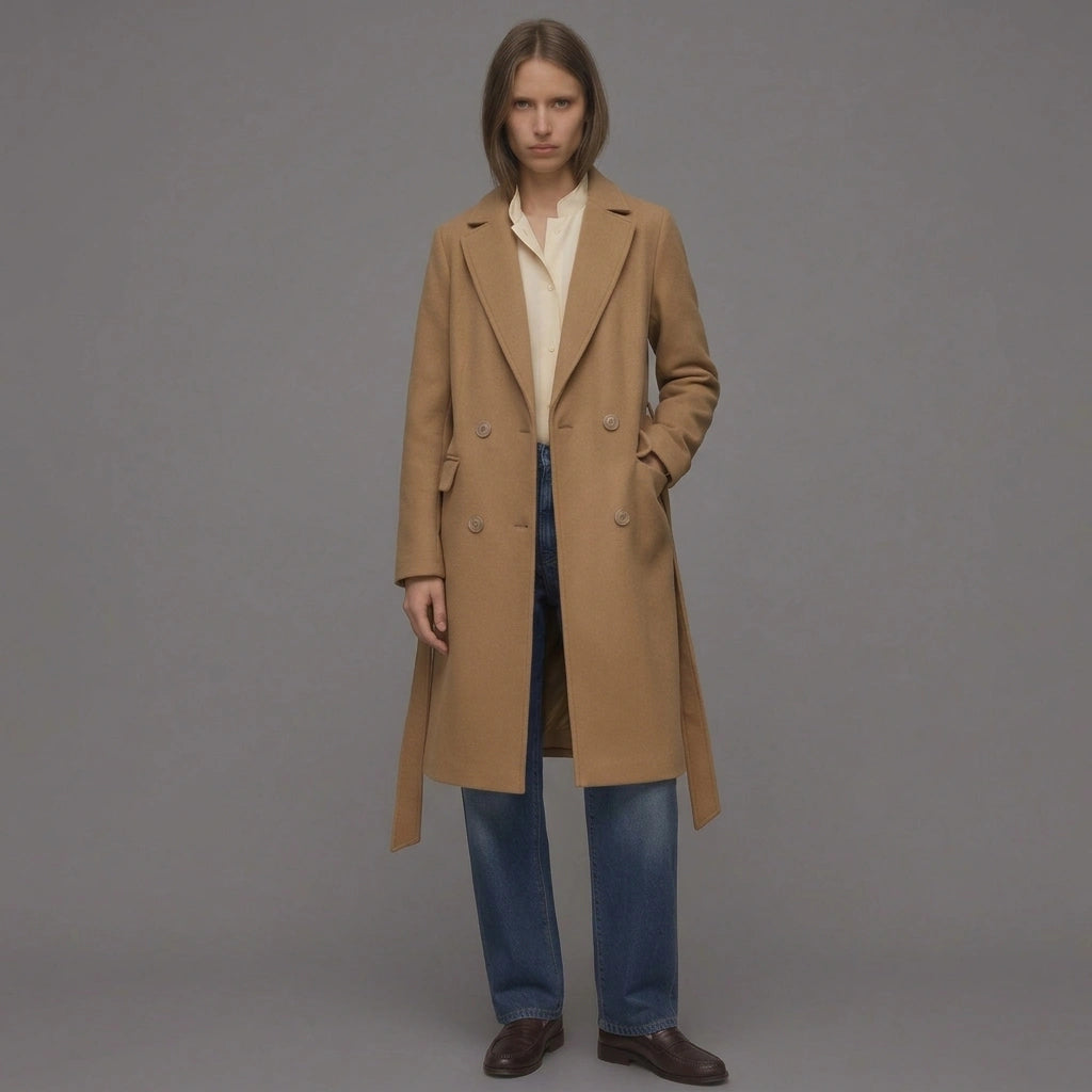 Camel Wrap Overcoat