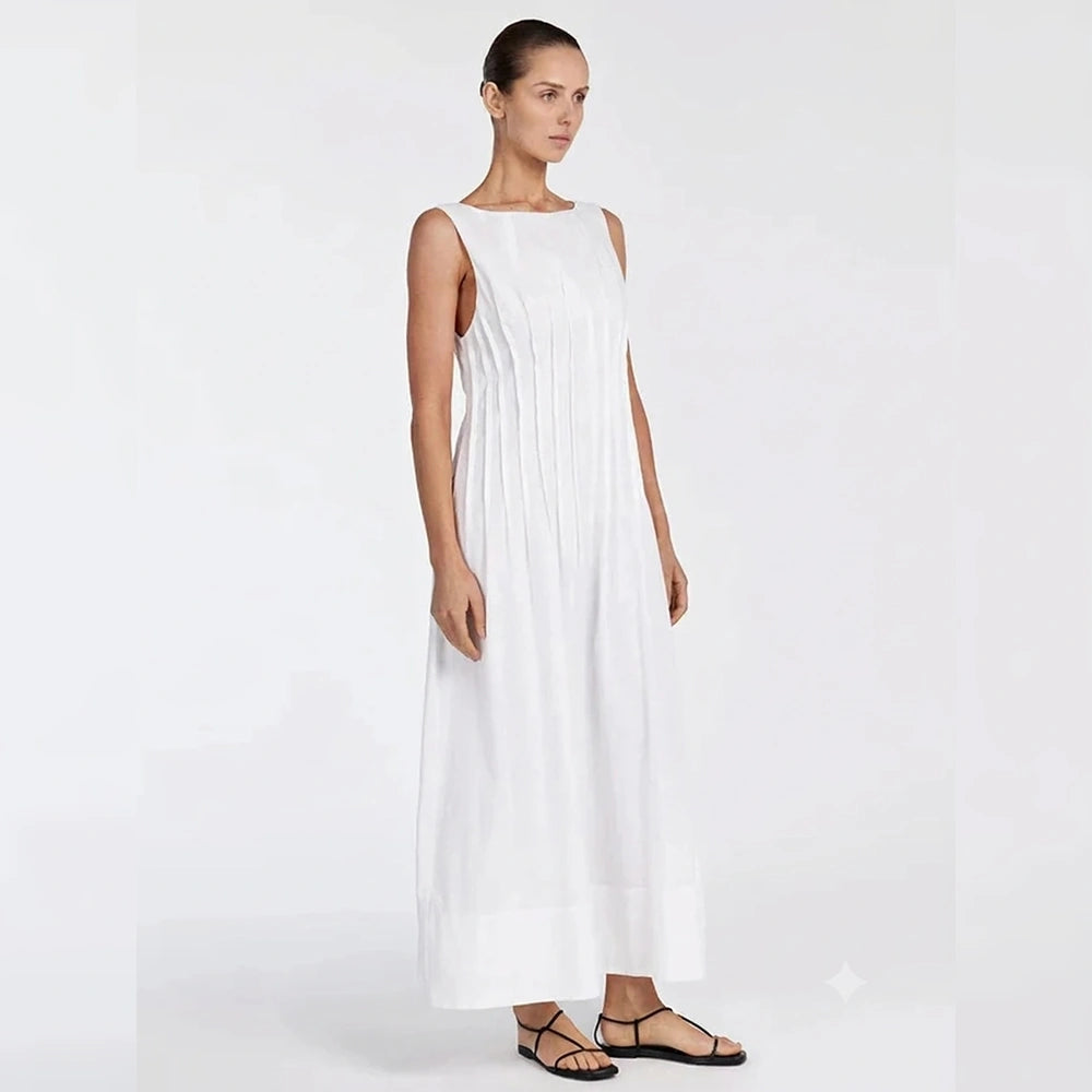 Pintuck Cotton Maxi