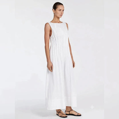 Pintuck Cotton Maxi