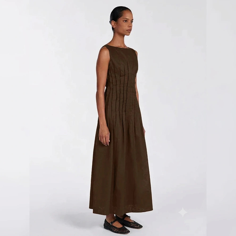 Pintuck Cotton Maxi