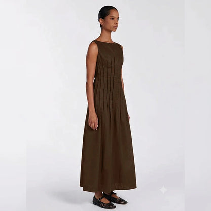Pintuck Cotton Maxi