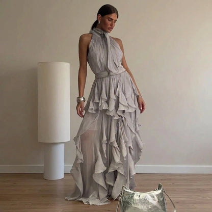 Cascade Ruffle Gown