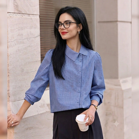 Pinstripe Poet Shirt