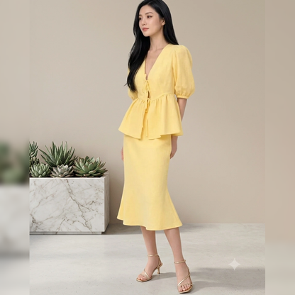 The Riviera Peplum Set
