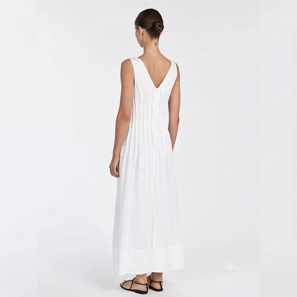 Pintuck Cotton Maxi