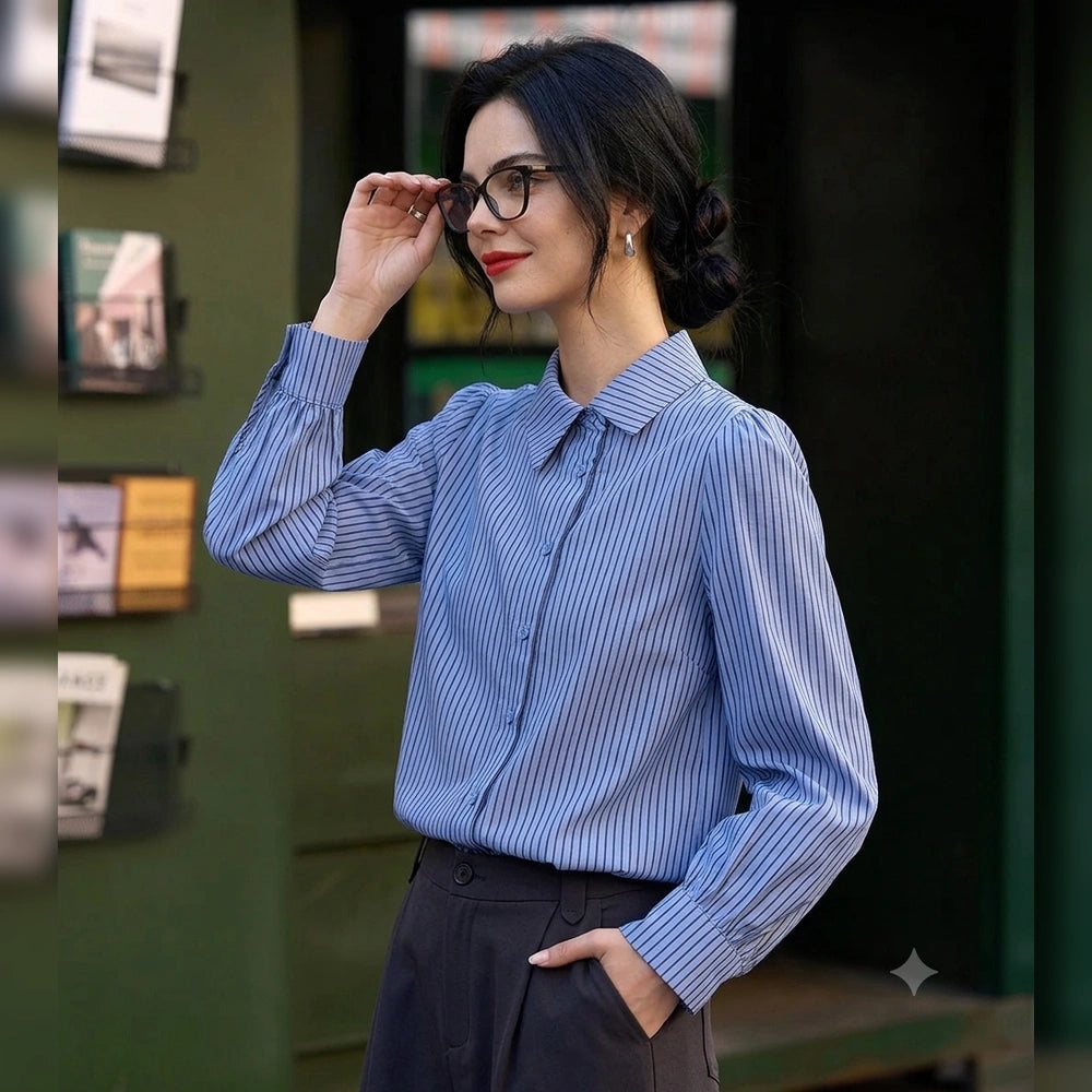 Pinstripe Poet Shirt